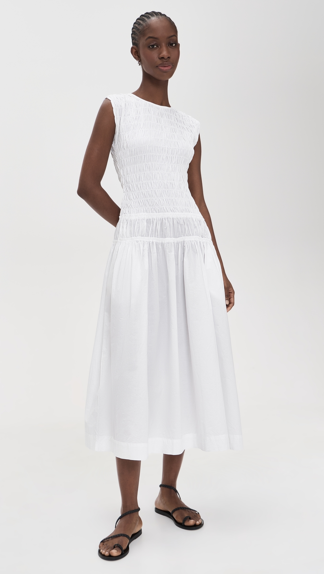 Meghna Dress White