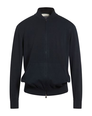 Man Cardigan Midnight blue Size 44 Cotton