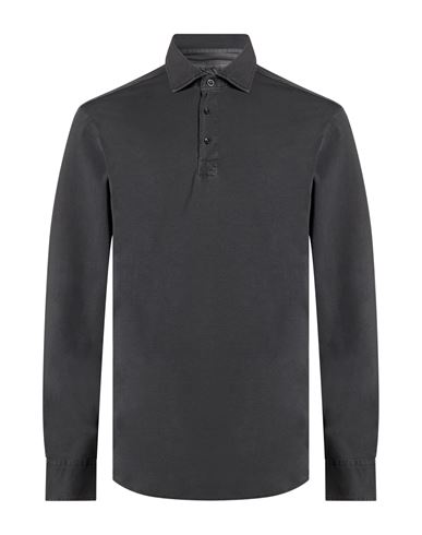 R3d Wöôd Man Polo shirt Charcoal Size S Cotton, Elastane