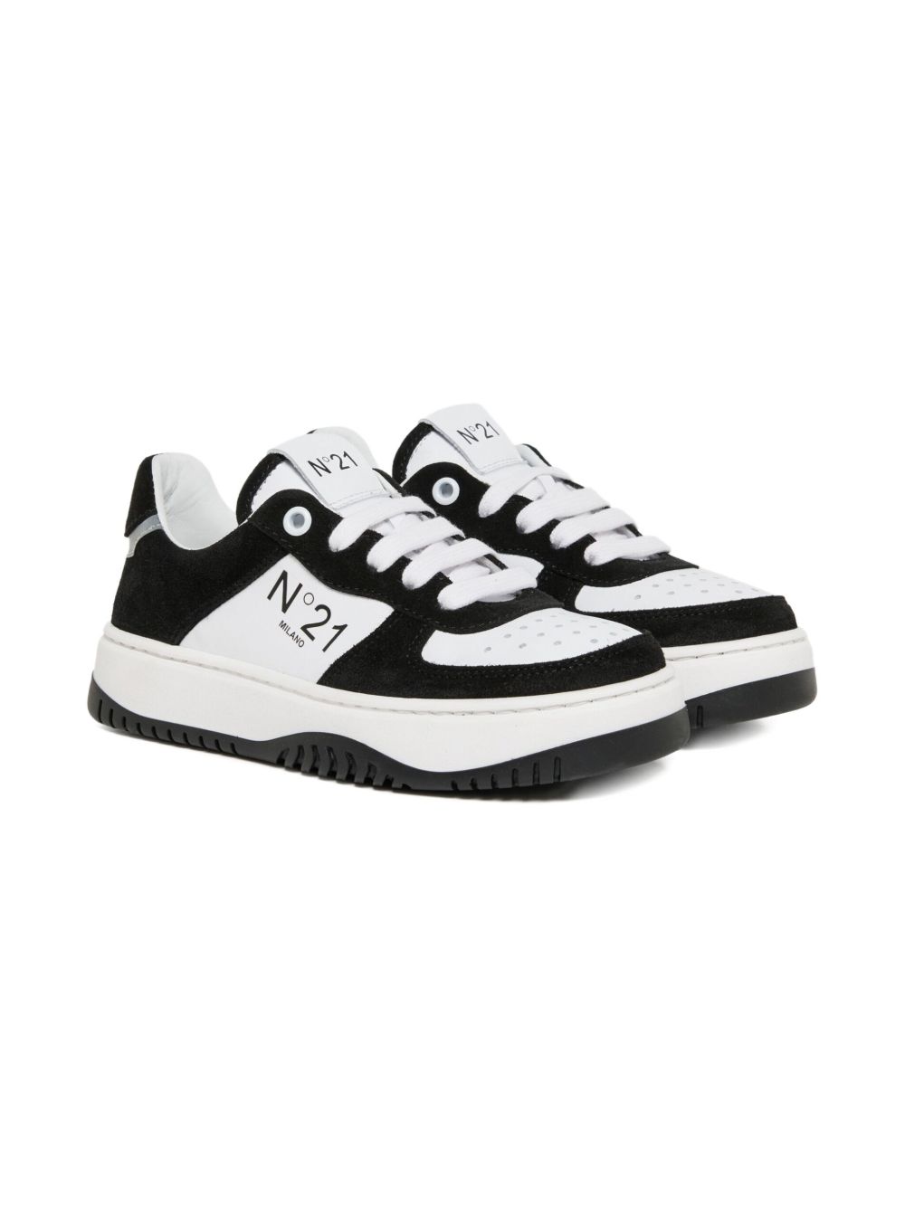 Nº21 Kids logo-print trainers - Black