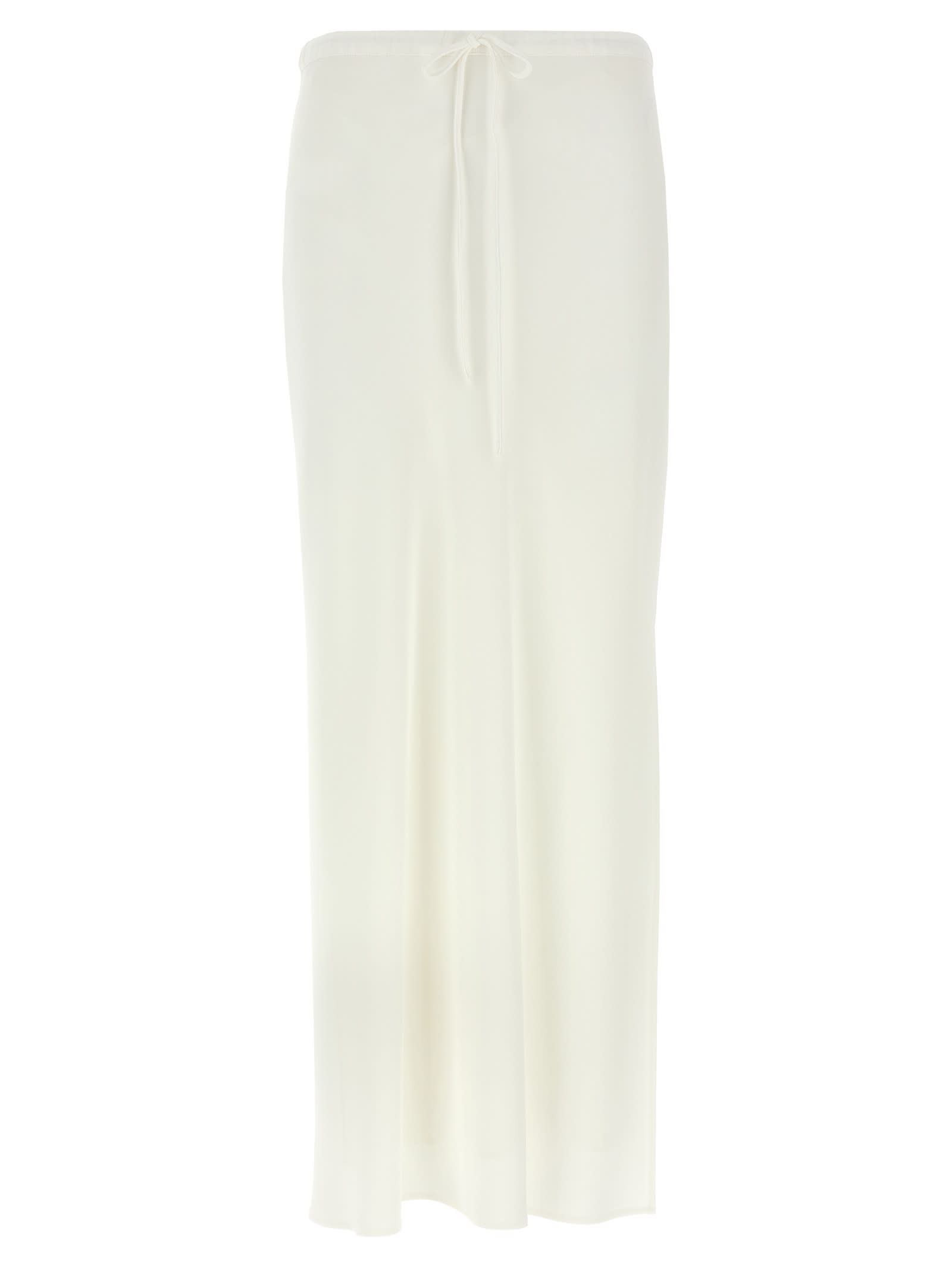 Bias-cut maxi skirt - White