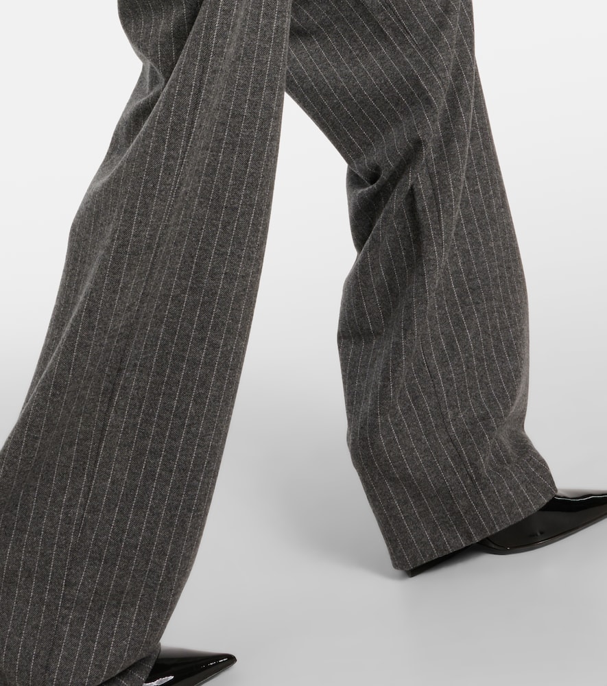 Alex Perry Pinstriped high-rise tapered pants