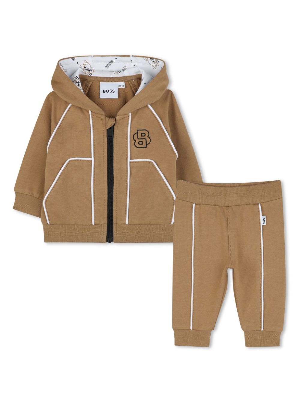 Cotton tracksuit set - Neutrals