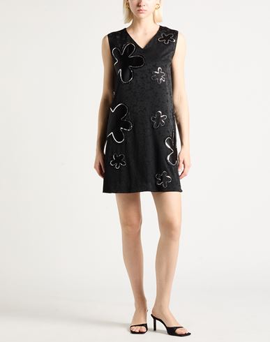Woman Mini dress Black Size 4 Acetate, Silk