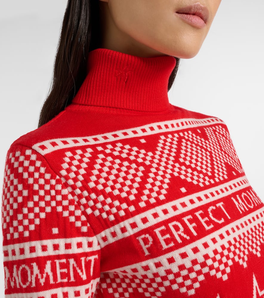 Holiday intarsia wool turtleneck sweater