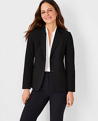 Ann Taylor The Petite Long Two Button Blazer in Seasonless Stretch