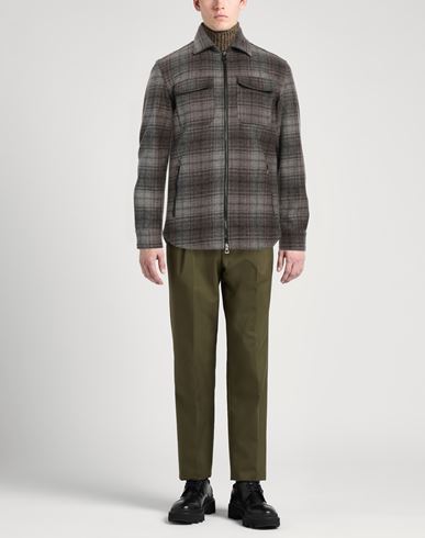 Man Shirt Taupe Size M Wool, Nylon
