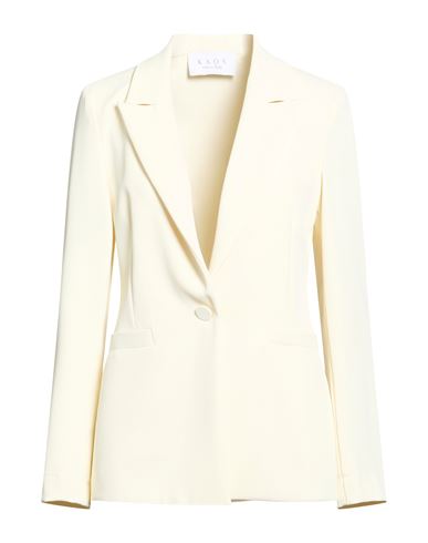Woman Blazer Ivory Size 4 Polyester, Elastane