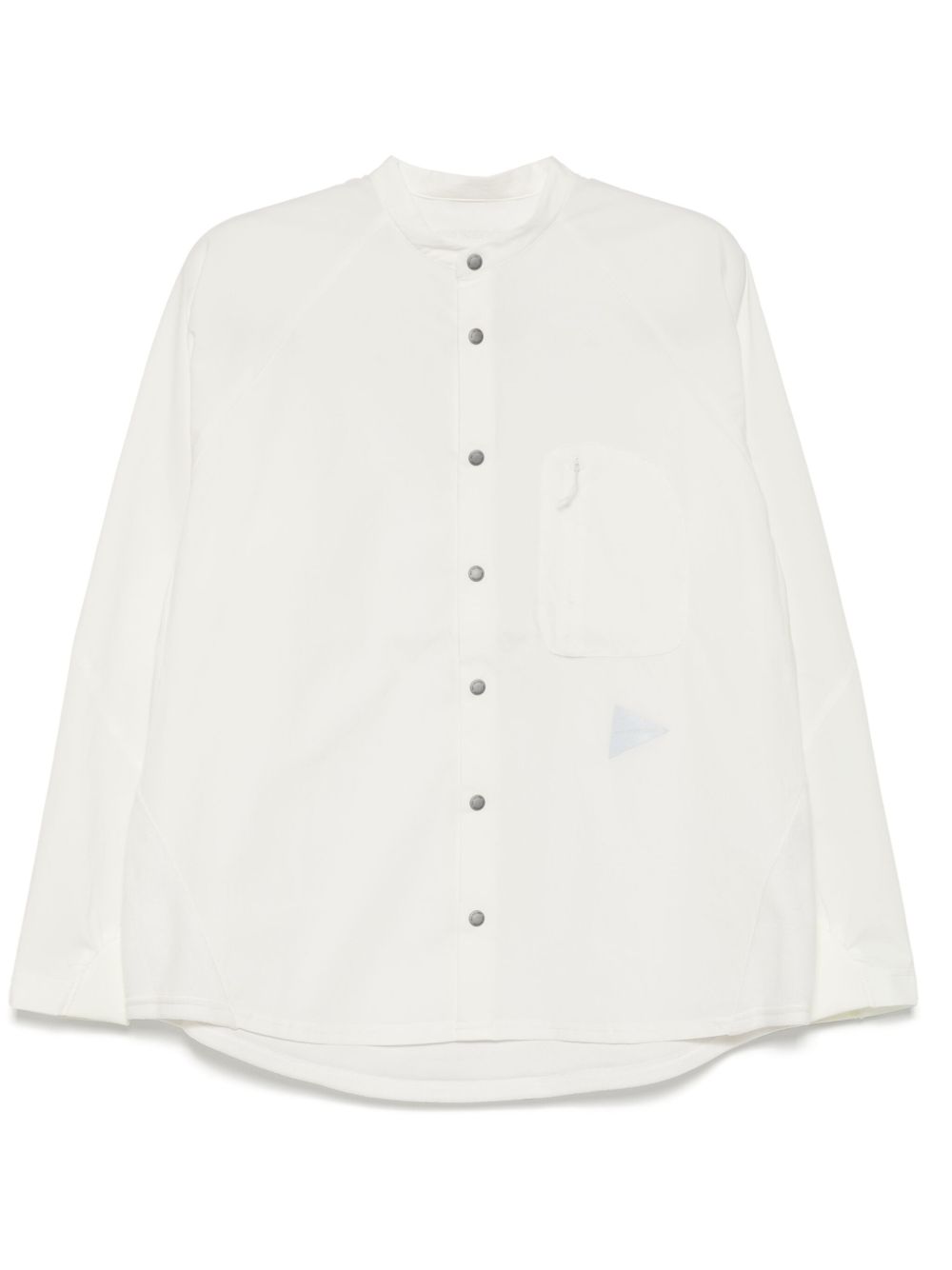 Band-collar shirt - White