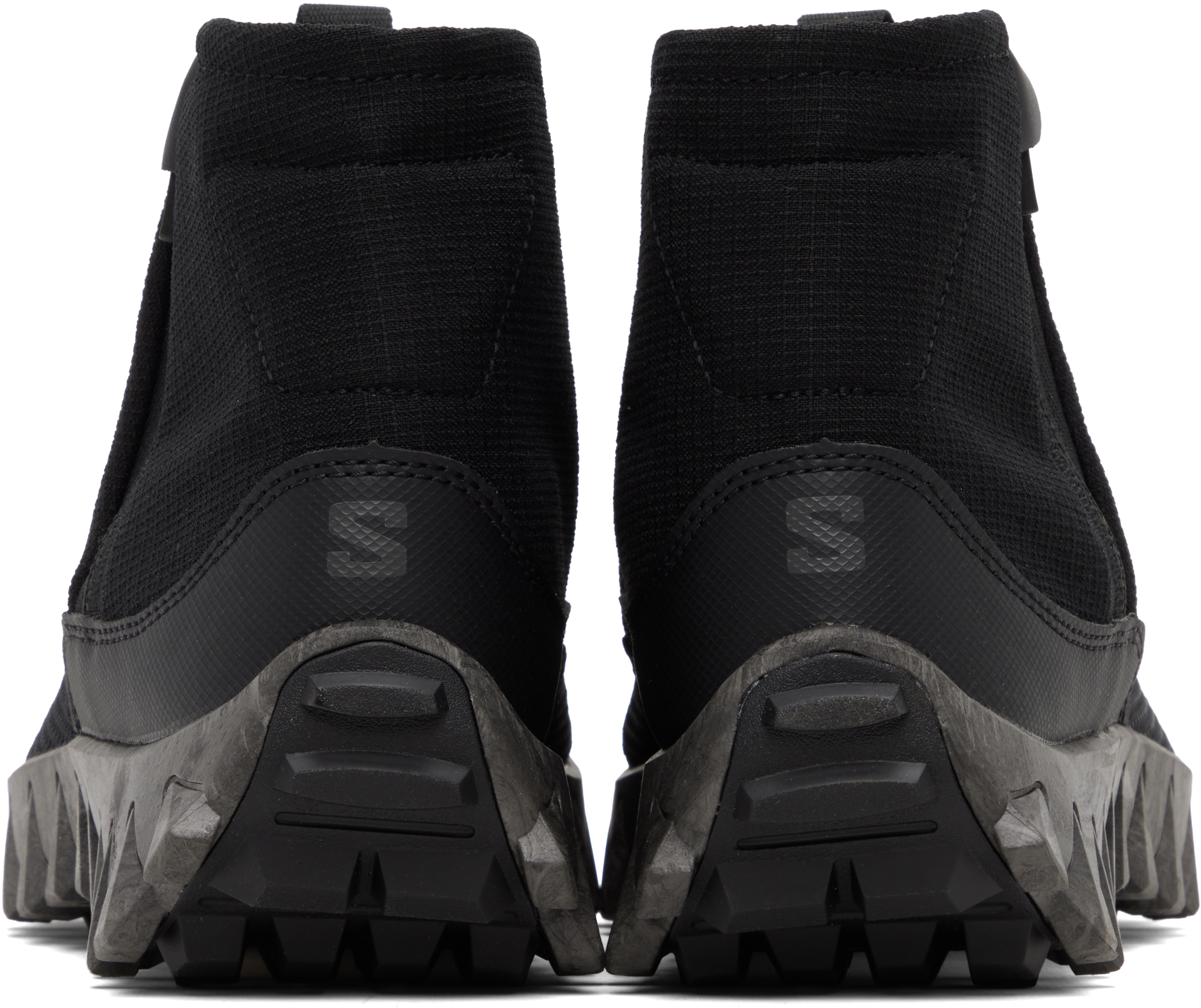 Black Snowclog Mid High Top Sneakers
