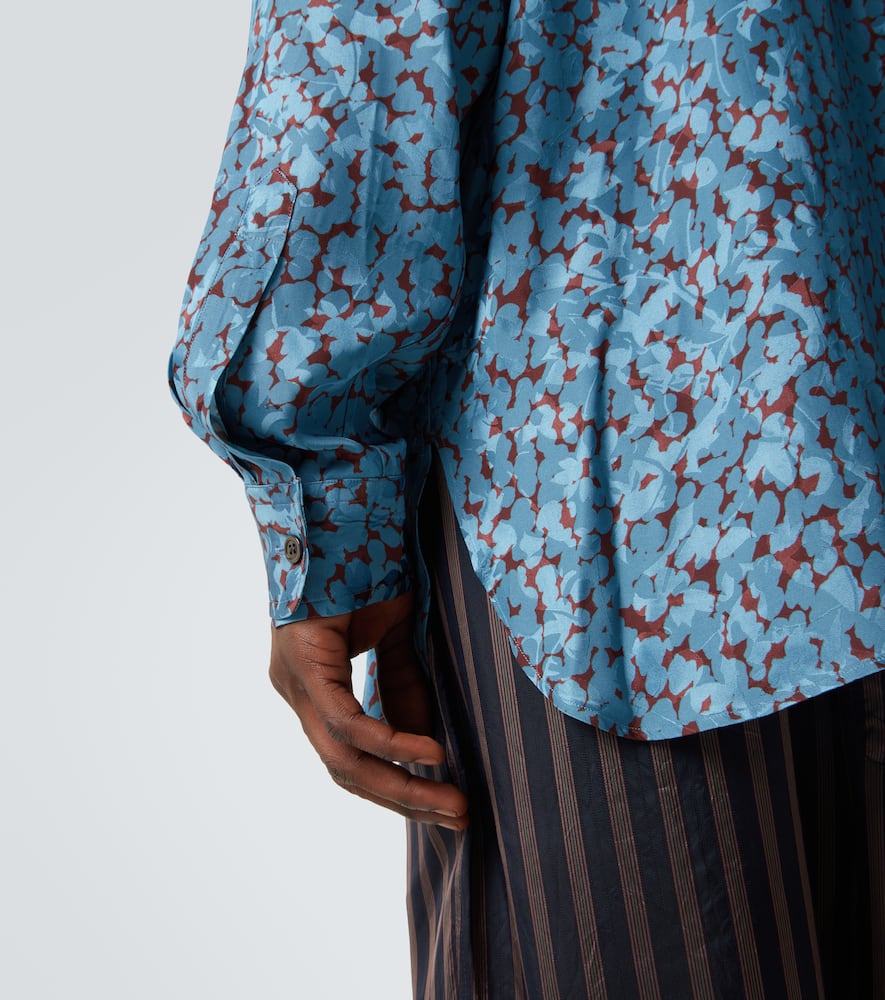 Printed satin shirt