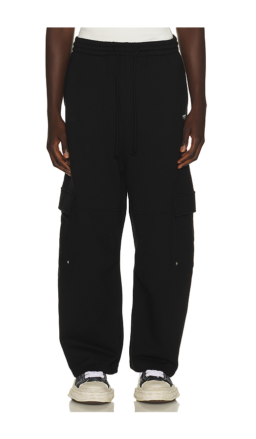 WE11DONE Wide Fit Cargo Pants in Black. XL/1X. Also in S