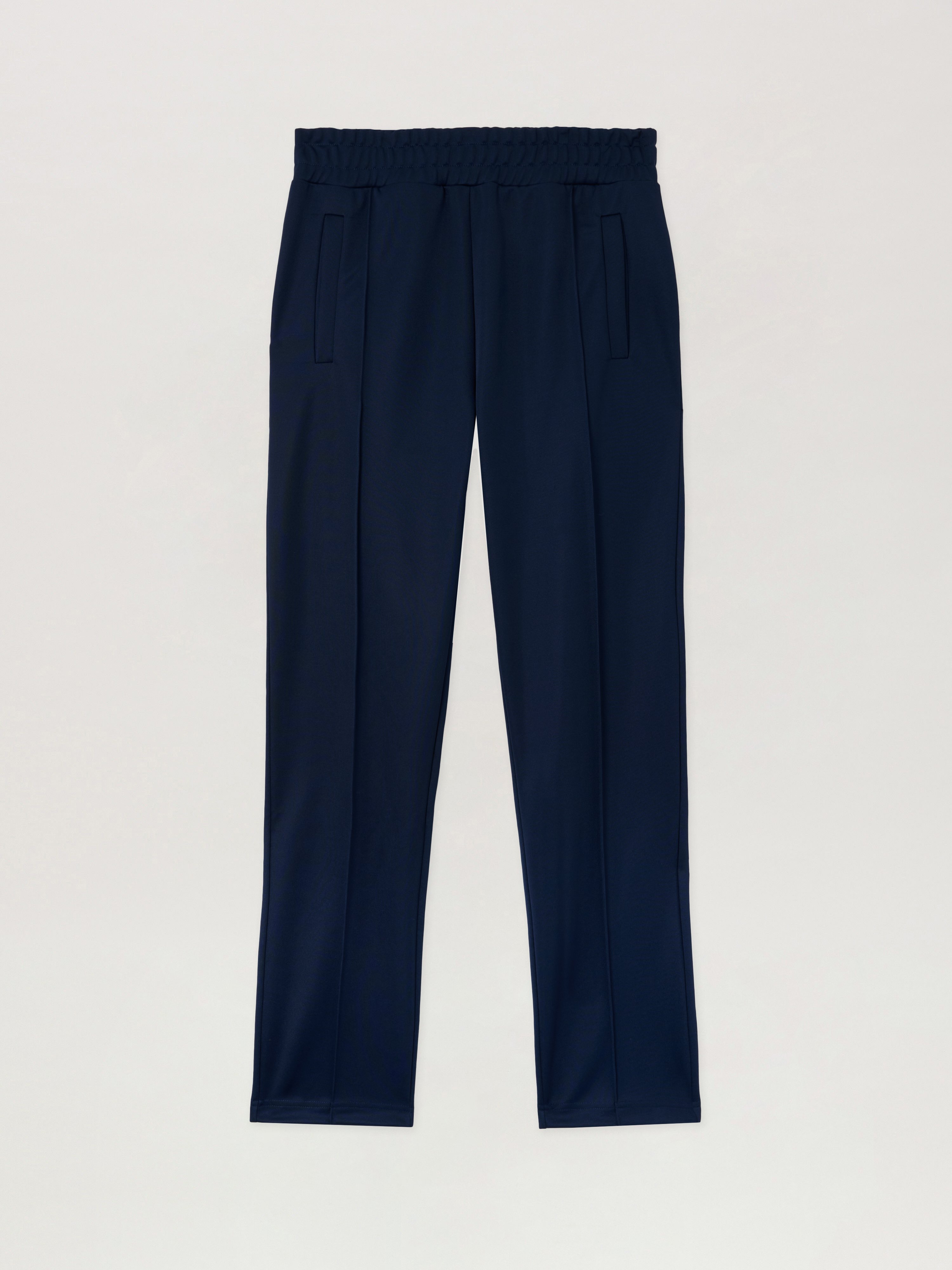 Back Curved Logo Track Pants Man  Navy Blue Off White