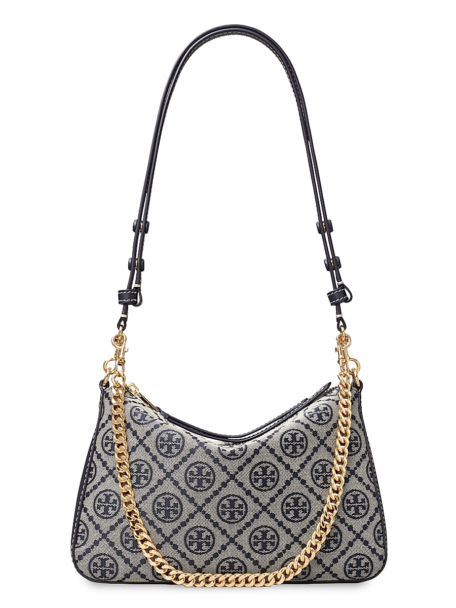 Women's Perry Small Monogram Shoulder Bag - Tory Navy