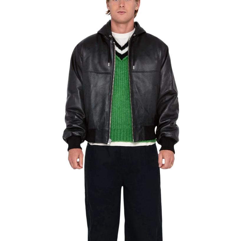 SS Link Leather Bomber 'Black'