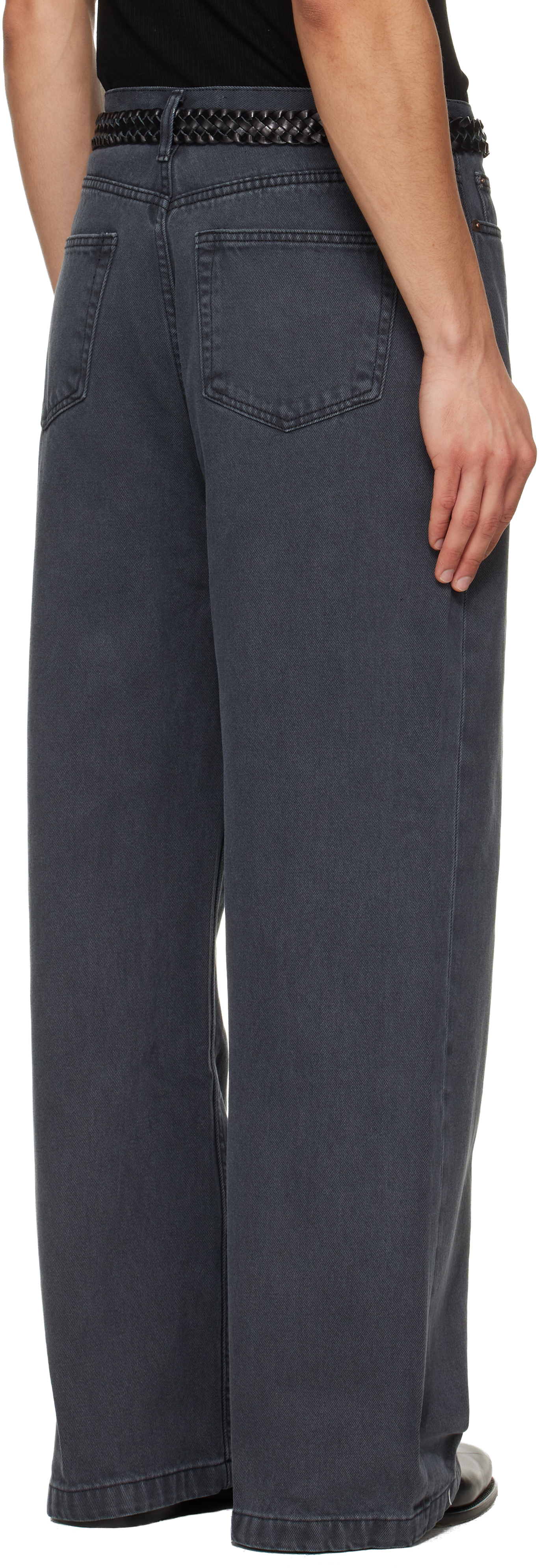 Gray Wide-Leg Jeans