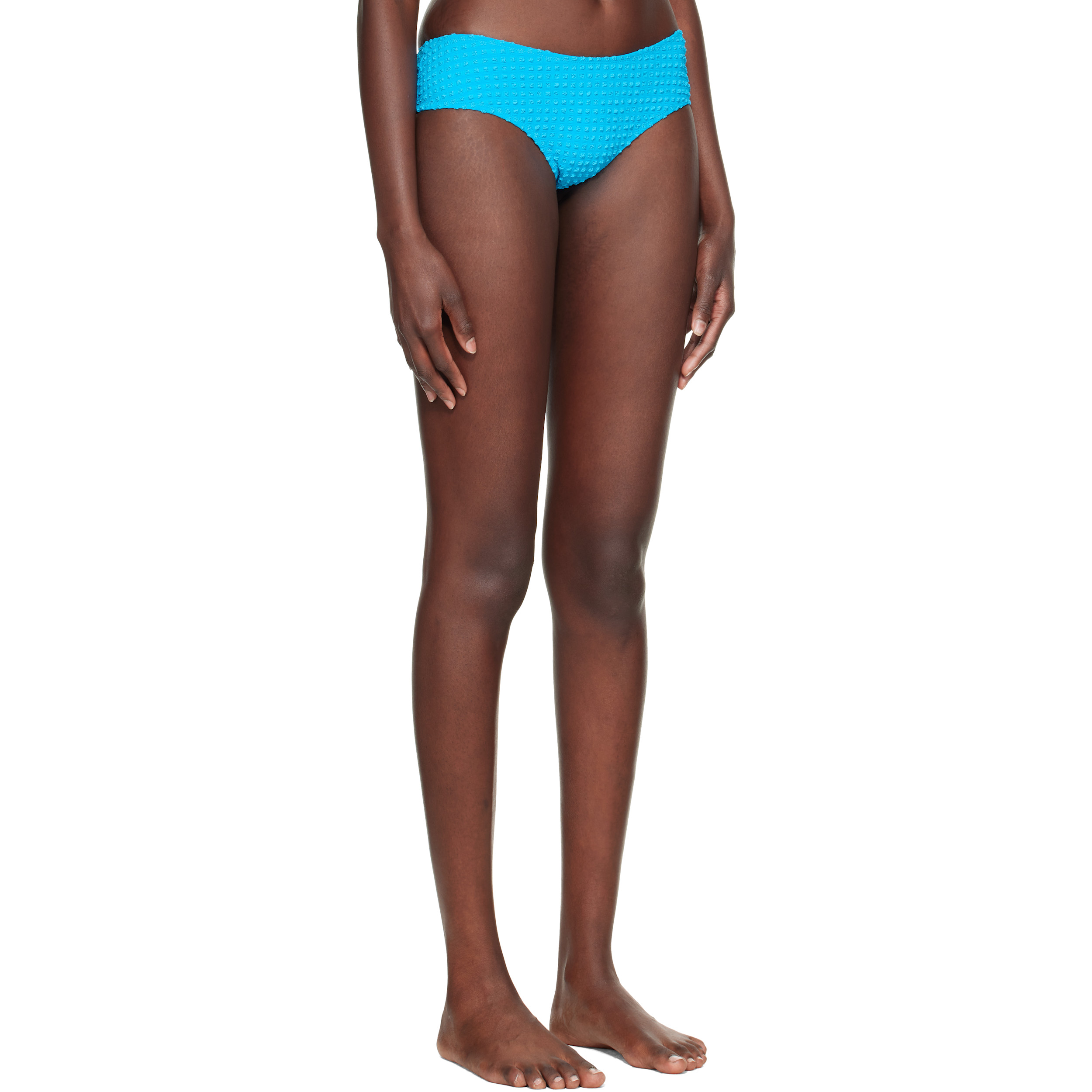 Blue Seersucker Bikini Bottom