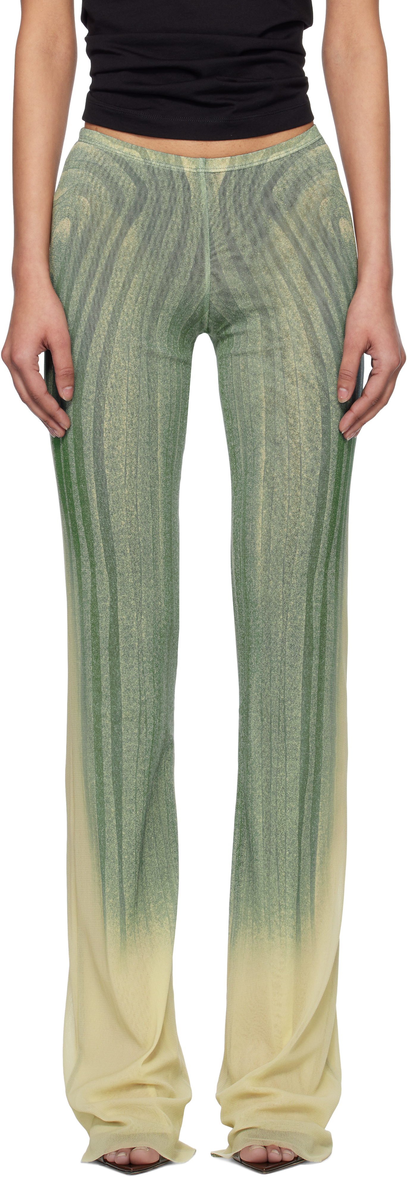 Jean Paul Gaultier Blue 'The Spirale' Lounge Pants