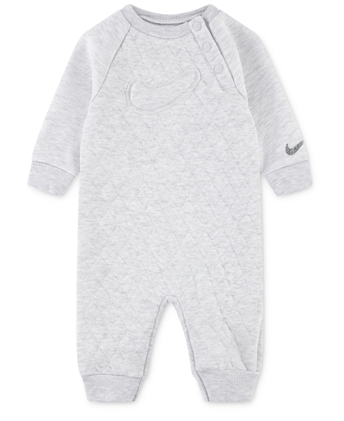 Baby Boys Crewneck Readyset Coverall - Birch Heather