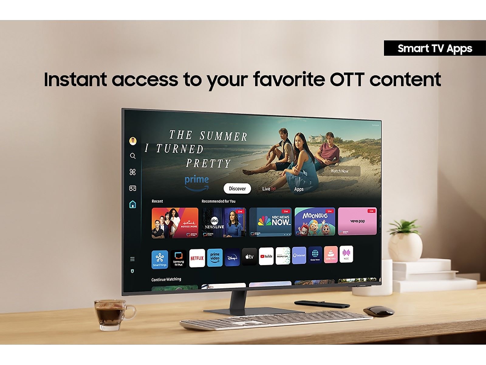 32" Smart Monitor M7 (M70D) 4K UHD with Streaming TV, Speakers and USB-C(LS32DM702UNXGO)