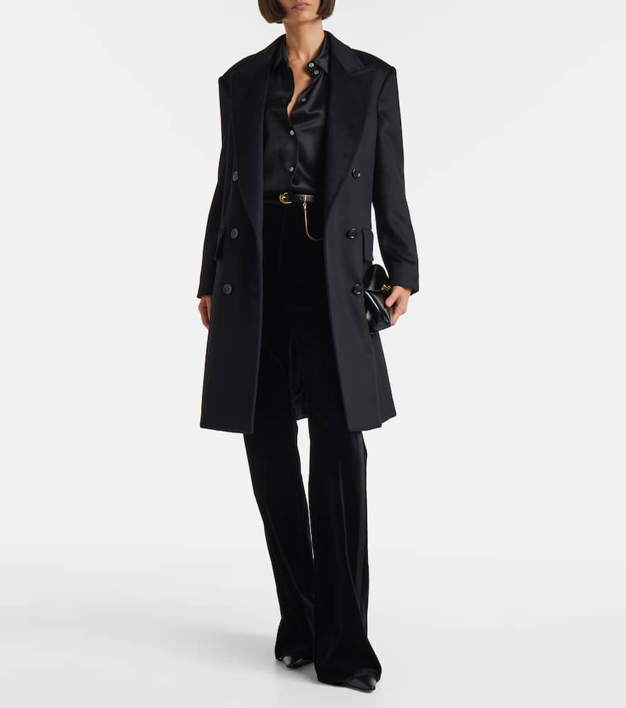 Cosa double-breasted camel hair coat