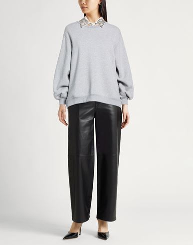 Woman Sweatshirt Light grey Size S Cotton, Polyester