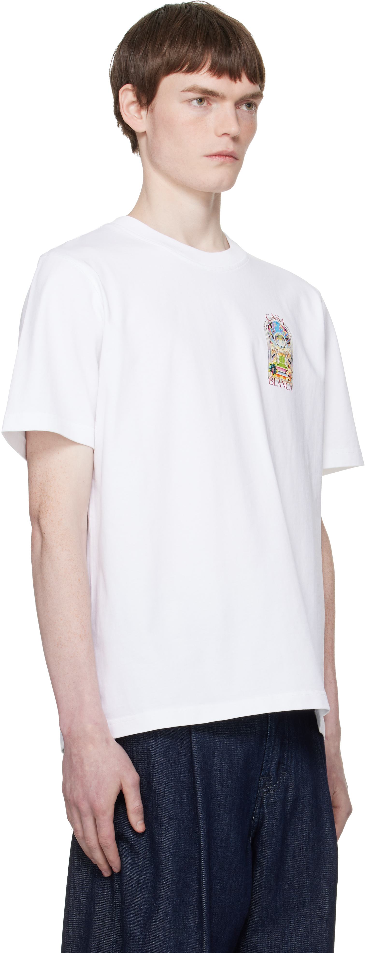 White Tennis Landscape Short Sleeve T‑shirt