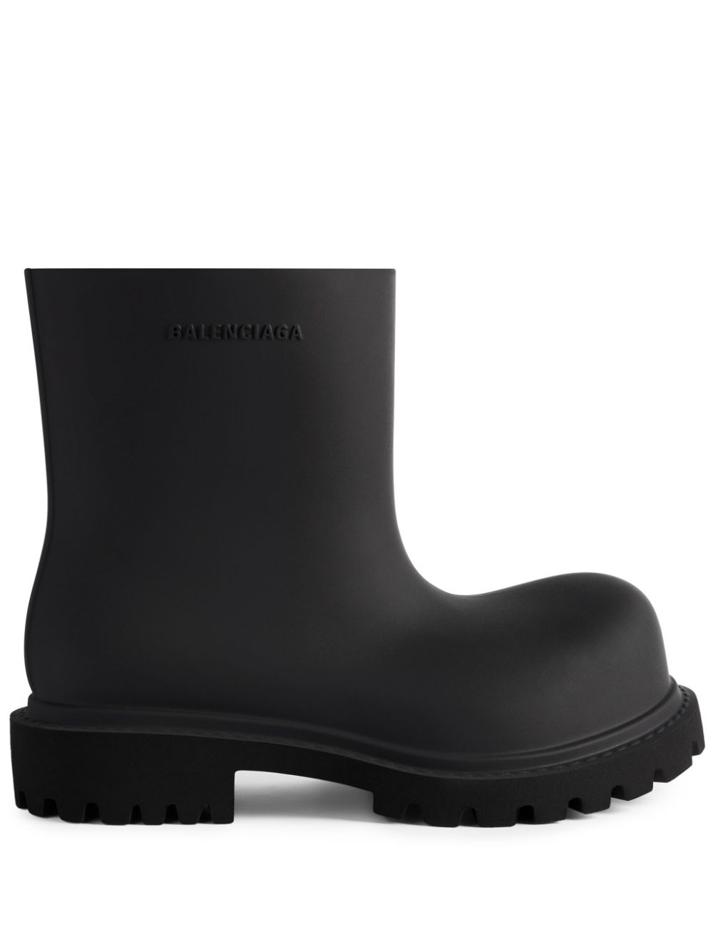 Logo-embossed ankle boots - Black