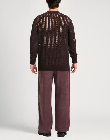 Maison Flâneur Man Sweater Chocolate brown Size 40 Cashmere