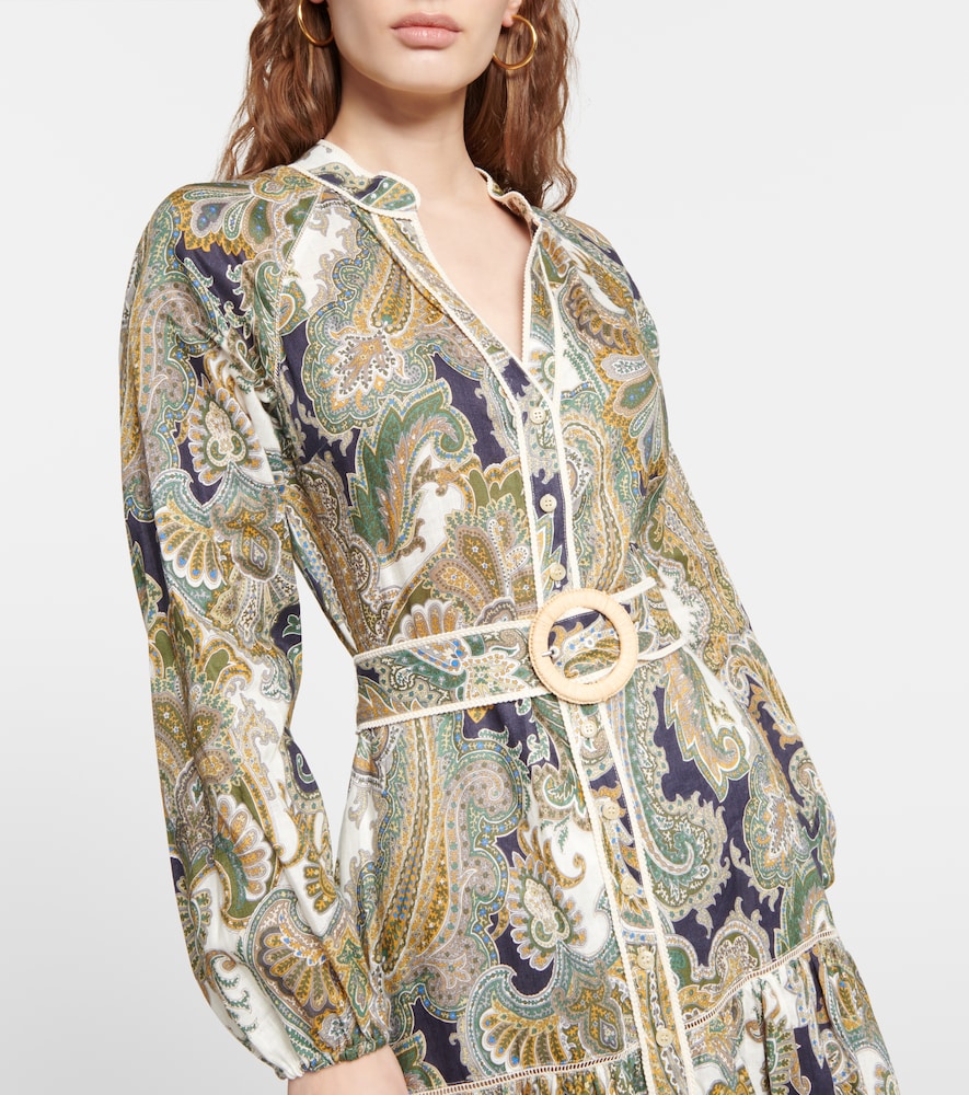 Veronica Beard Kadar printed linen midi dress
