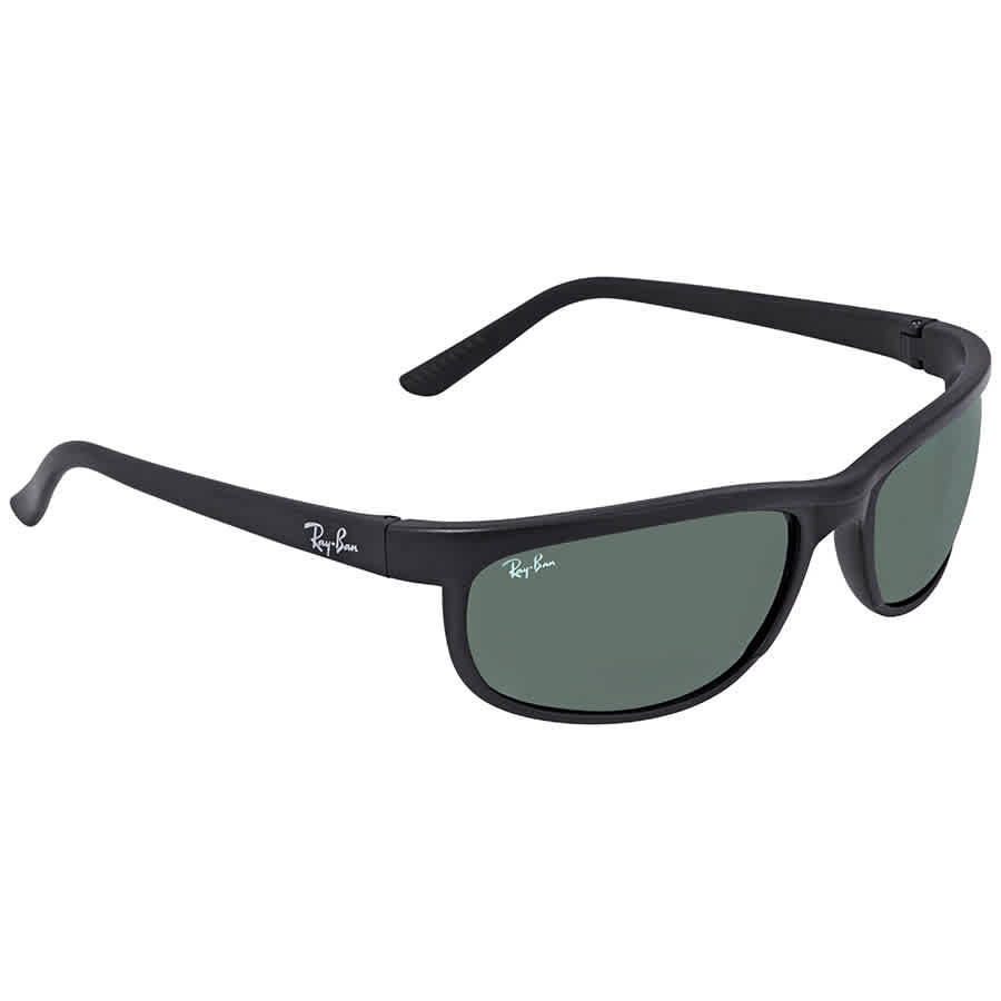 Predator 2 Green Classic G-15 Rectangular Mens Sunglasses RB2027 W1847