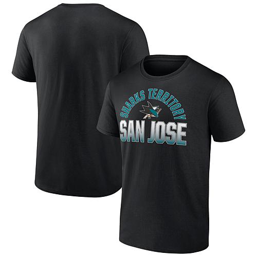 Men's Fanatics Black San Jose Sharks Open Net T-Shirt