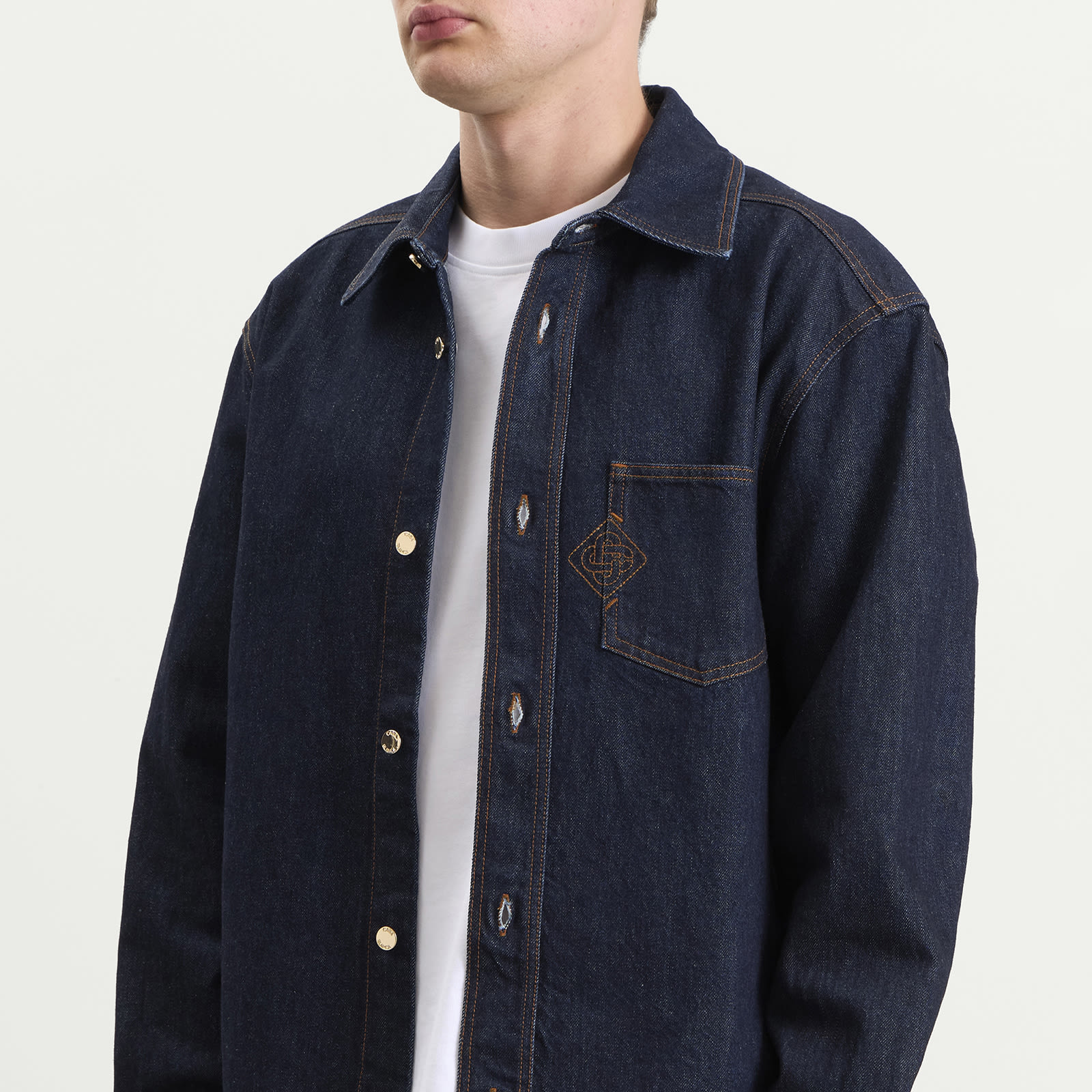 Men's Raw Denim Shirt Indigo