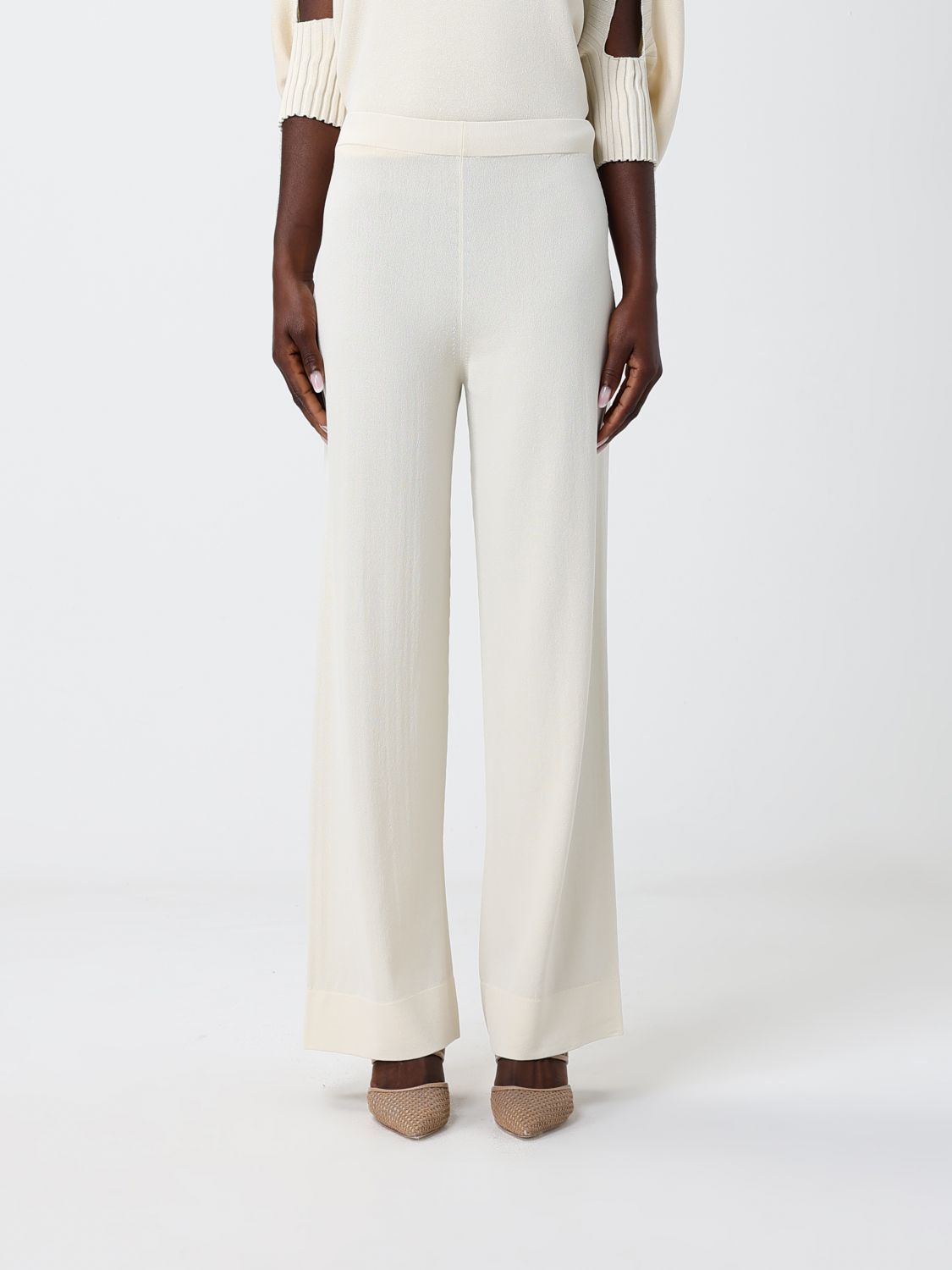 Pants Woman color Ivory