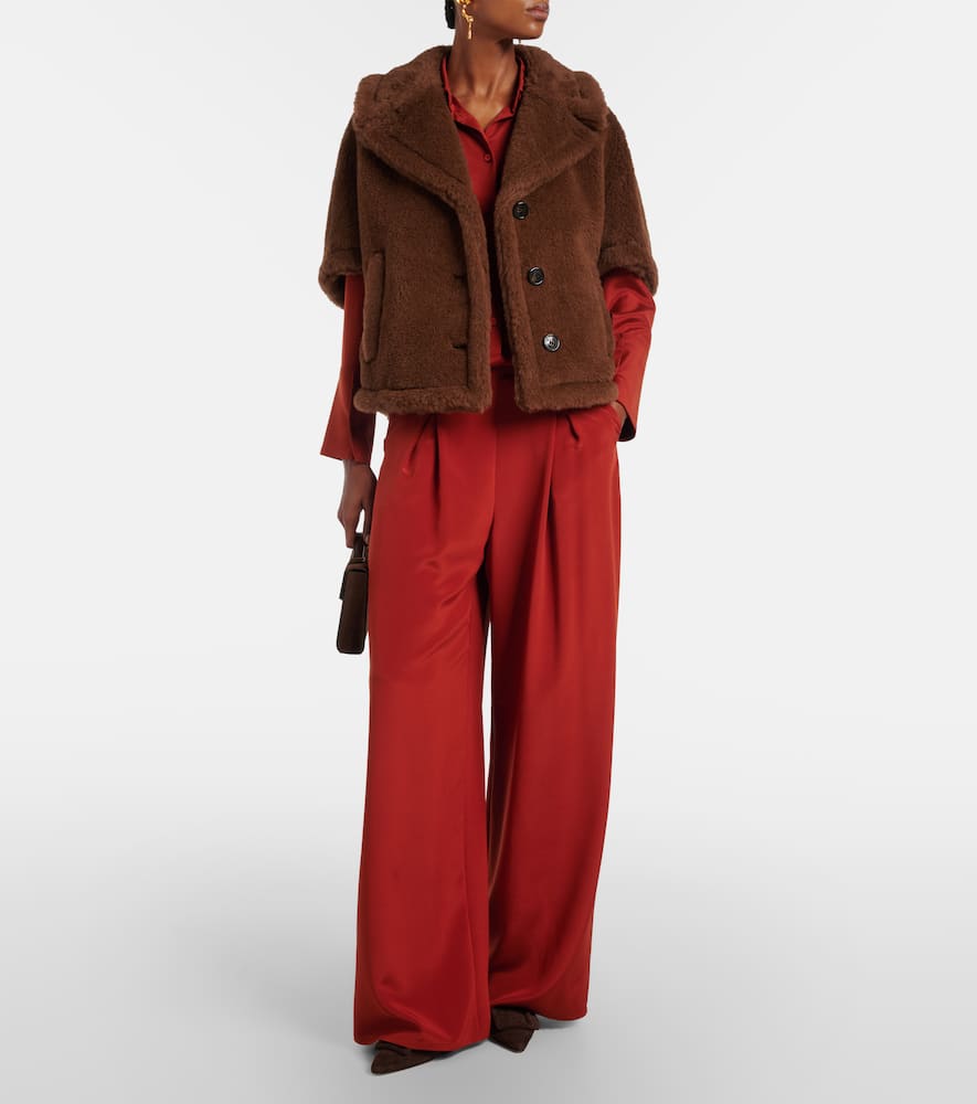 Palude silk-blend crêpe wide-leg pants