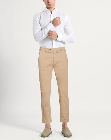 Man Pants Beige Size 28 Cotton, Elastane