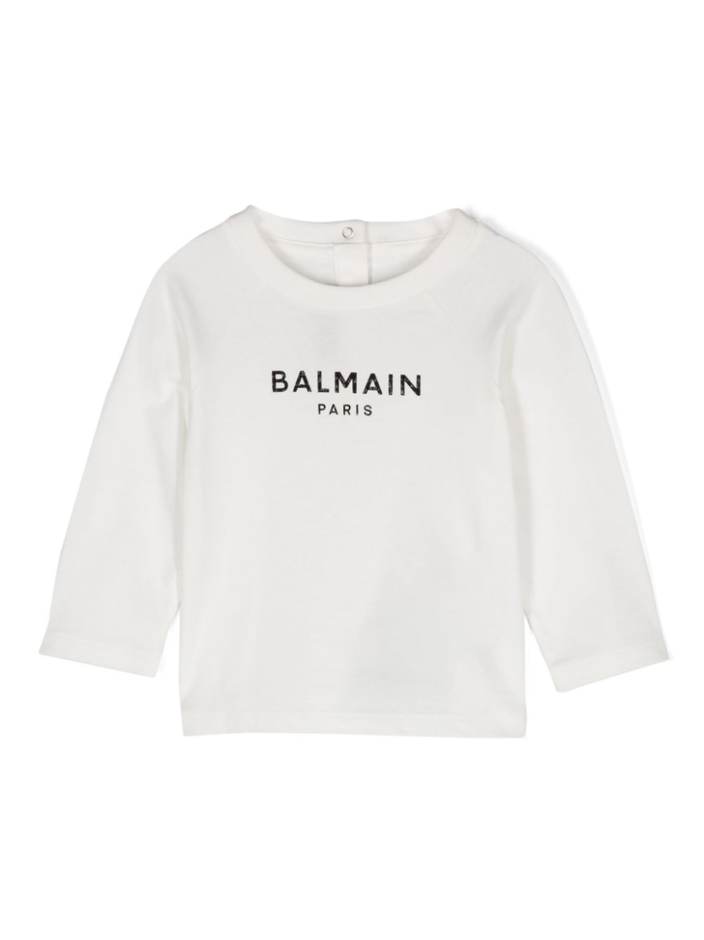 Raised-logo cotton T-shirt - White