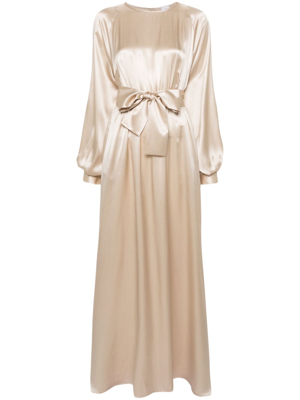 Satin silk maxi dress - Neutrals