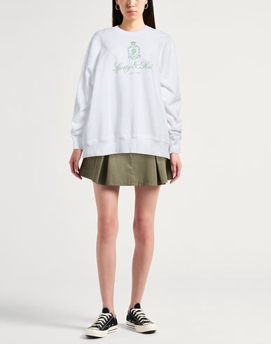 Woman Sweatshirt White Size XL Cotton