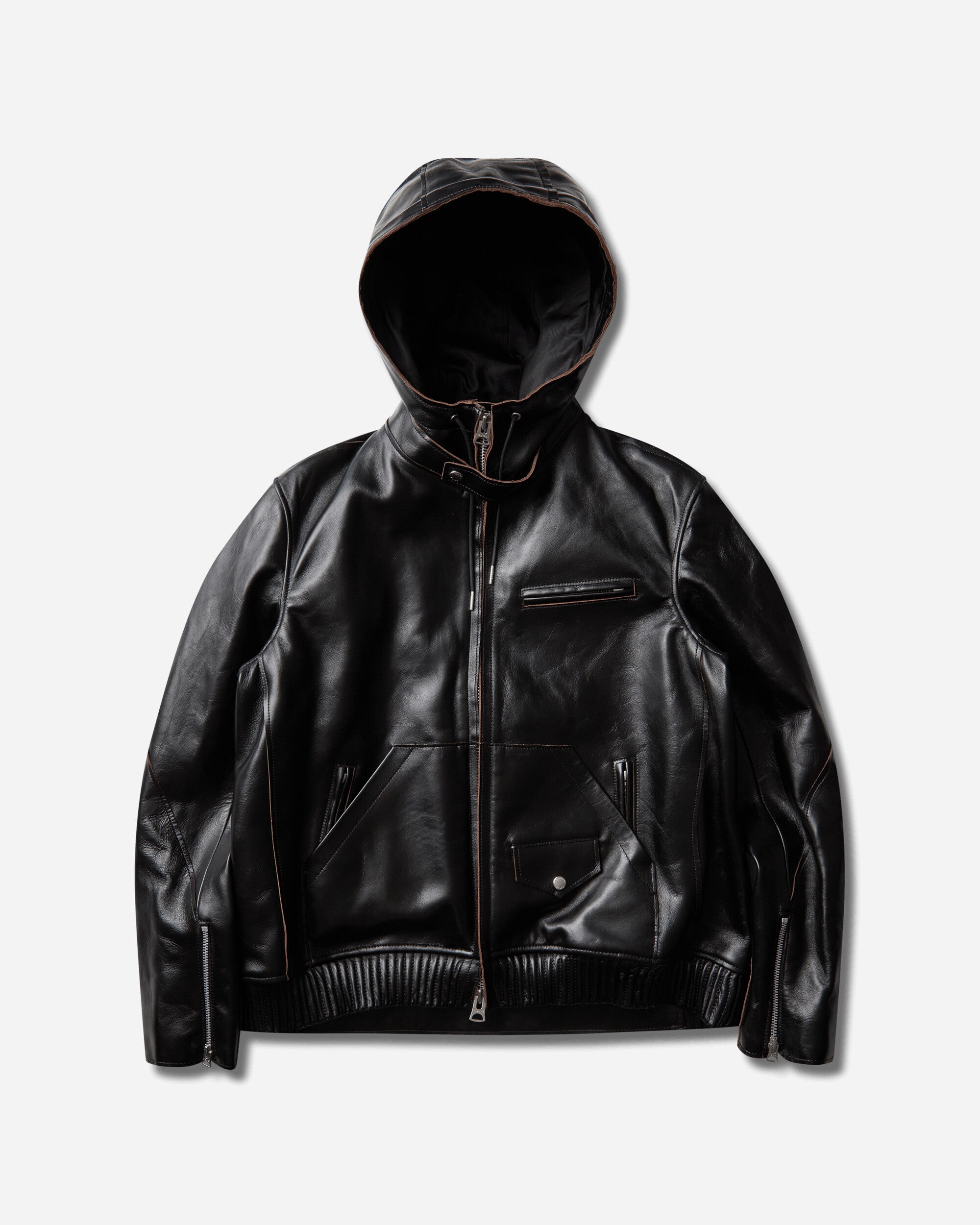 Men s Leather Blouson Black