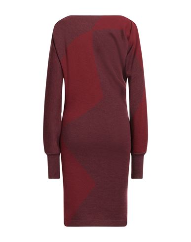 Woman Midi dress Burgundy Size 8 Virgin Wool, Acrylic