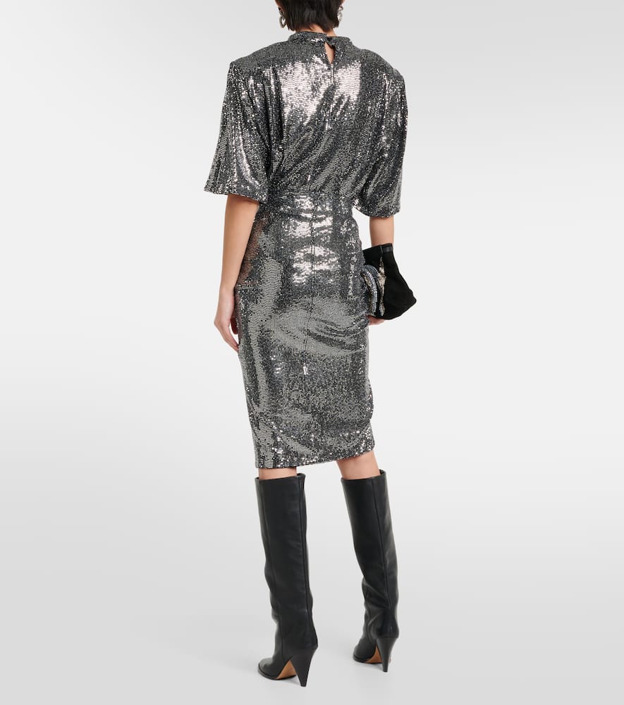 Dolene ruffled sequined tulle skirt