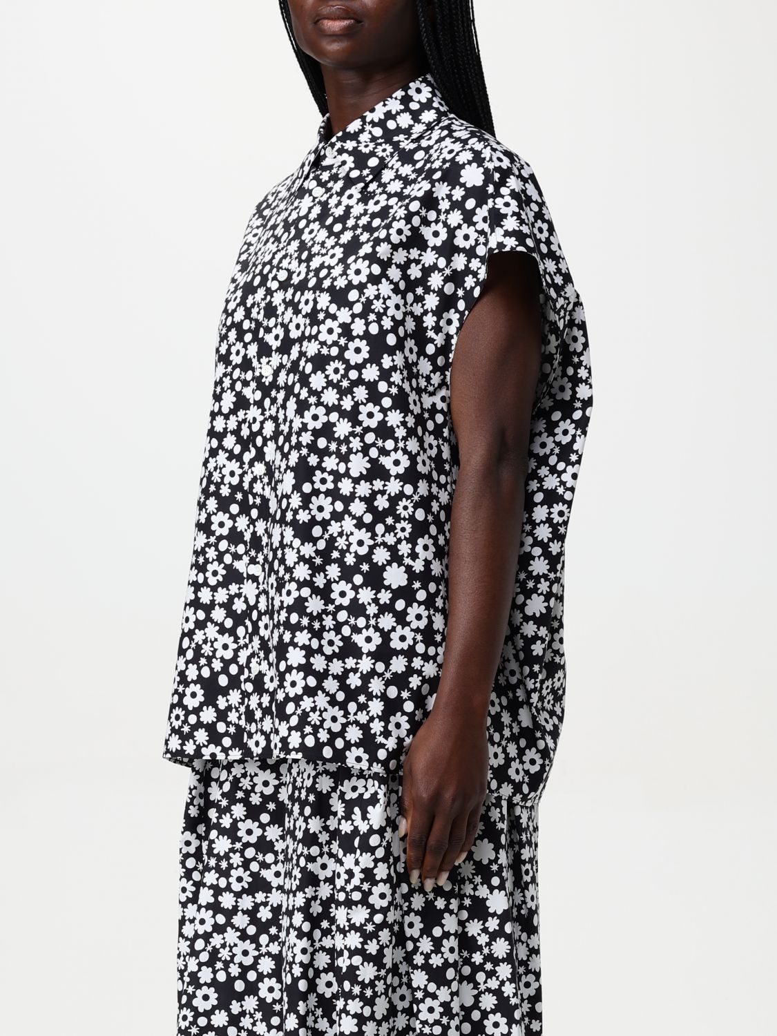 Floral-print shirt - Black