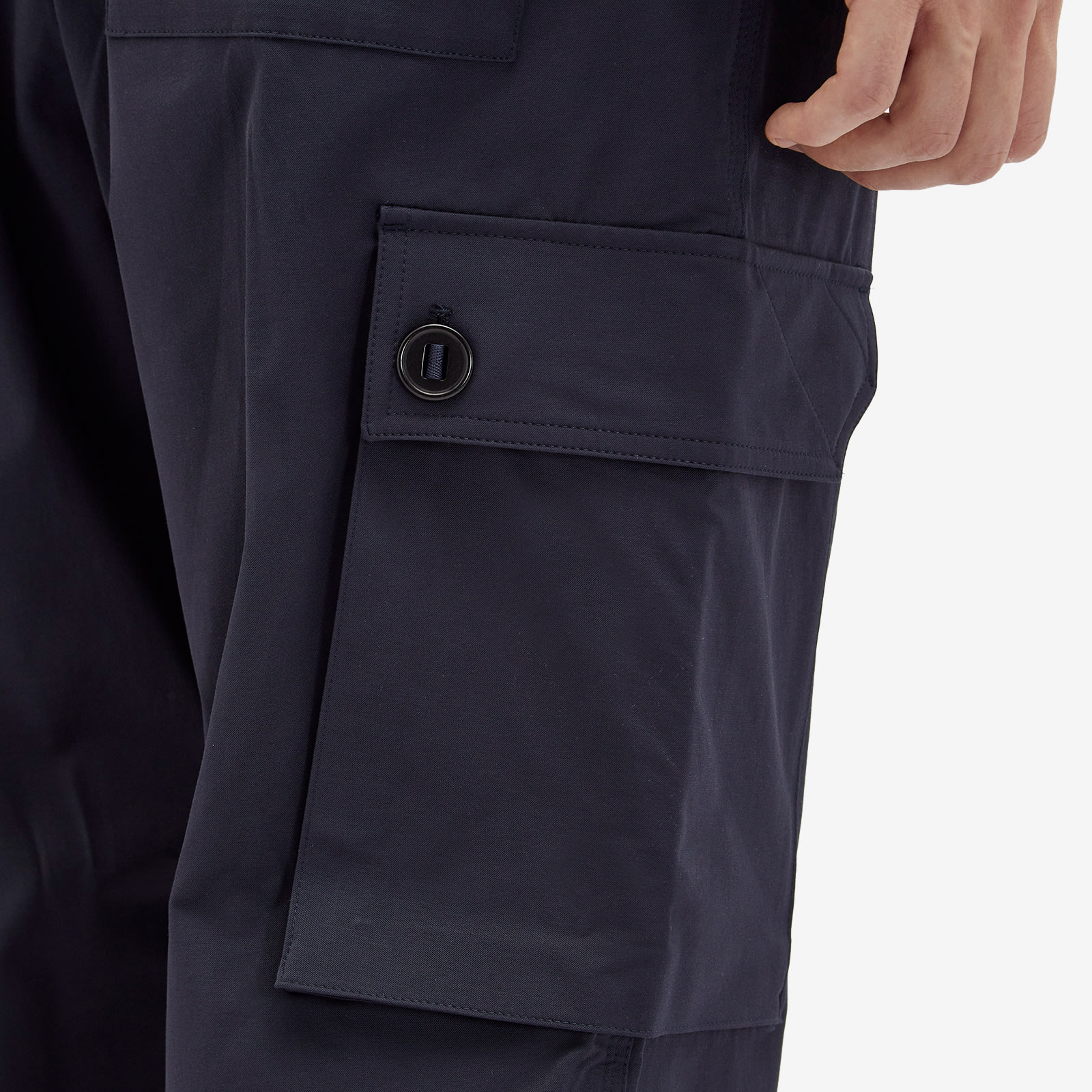 Men's Elastic Waist Cargo Pants in Navy