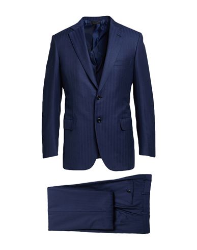 Man Suit Navy Size 50 Virgin Wool, Silk