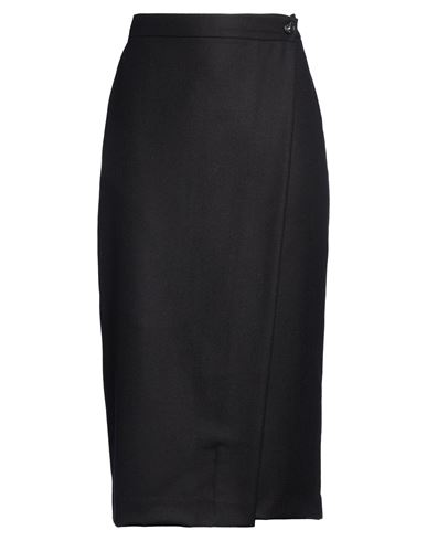 Woman Midi skirt Black Size 2 Wool