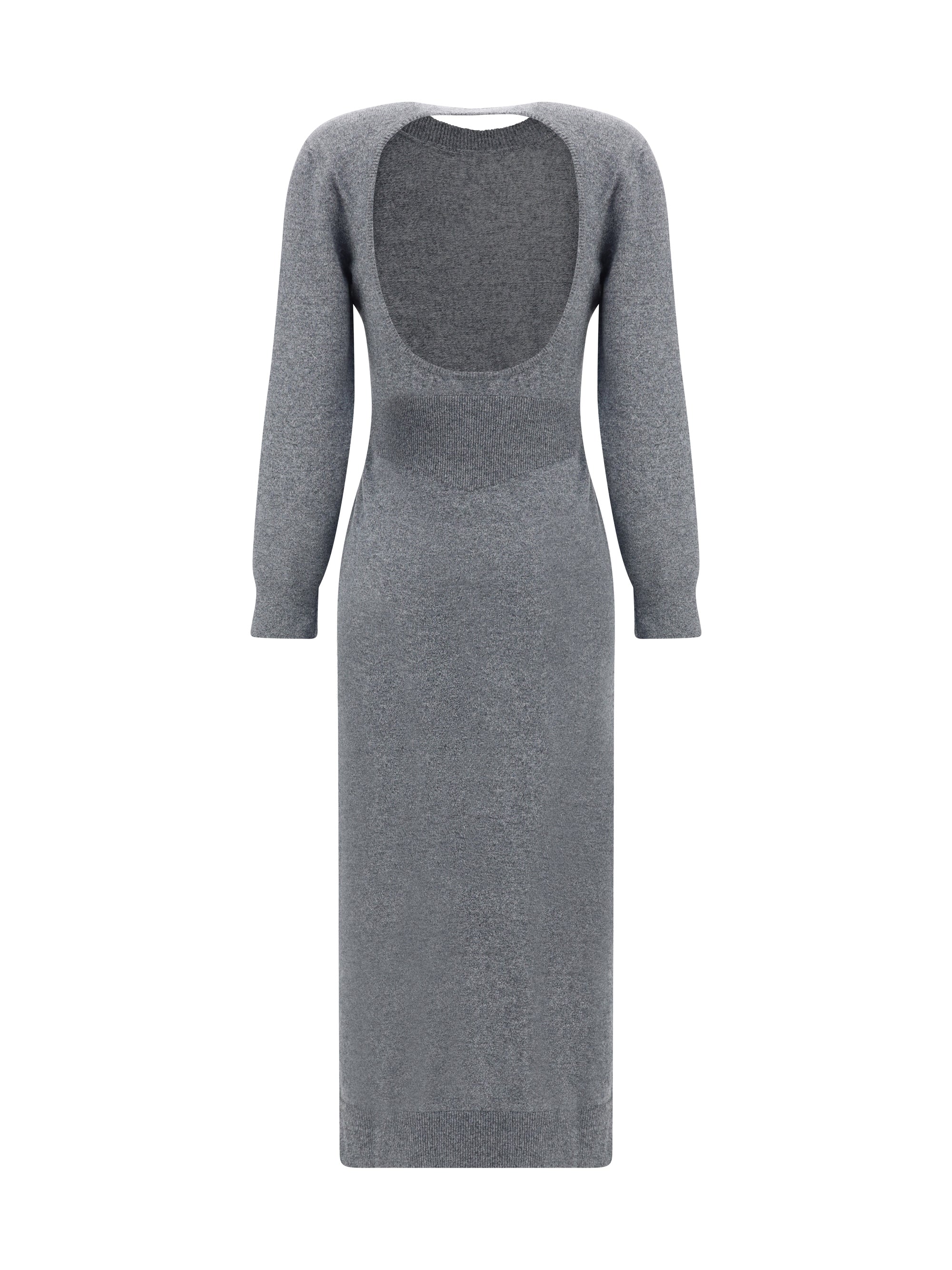 Cashmere Knit Dress — Gray