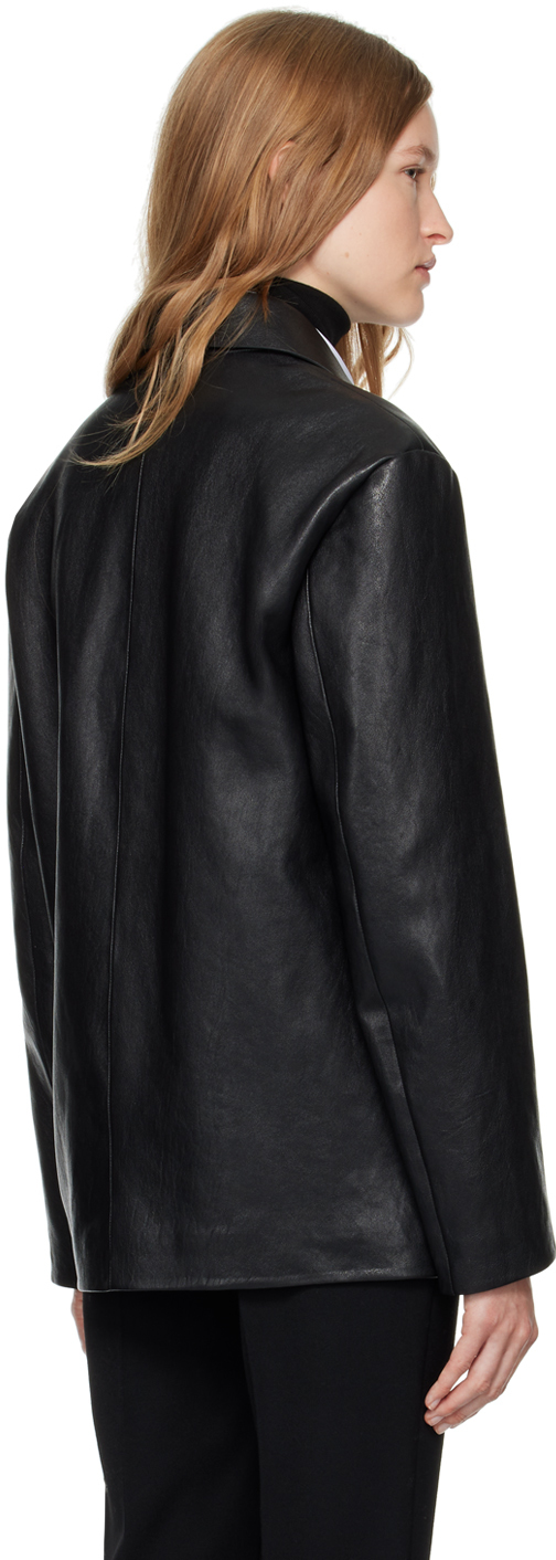 The Row Black Fabian Leather Jacket
