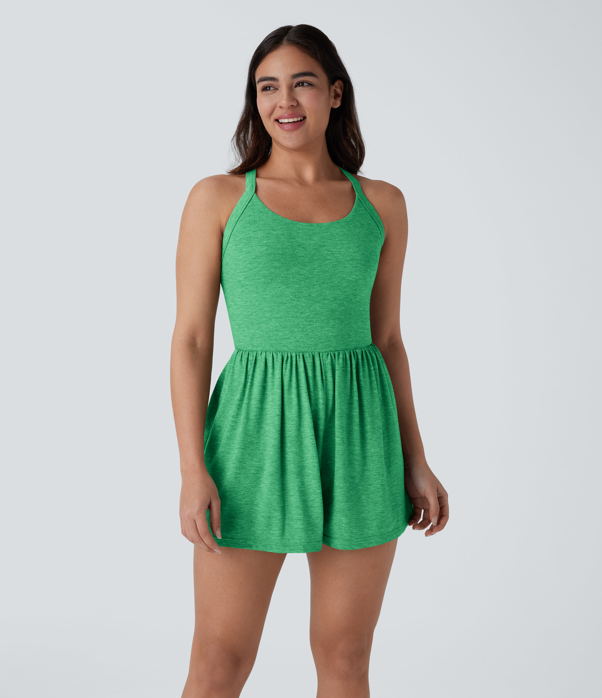 Pocket 2-in-1 Romper-Easy Peezy Edition  - Dewleaf Green