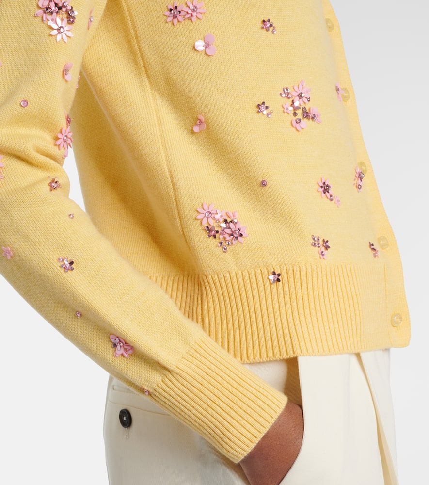 Crystal Cluster virgin wool cardigan